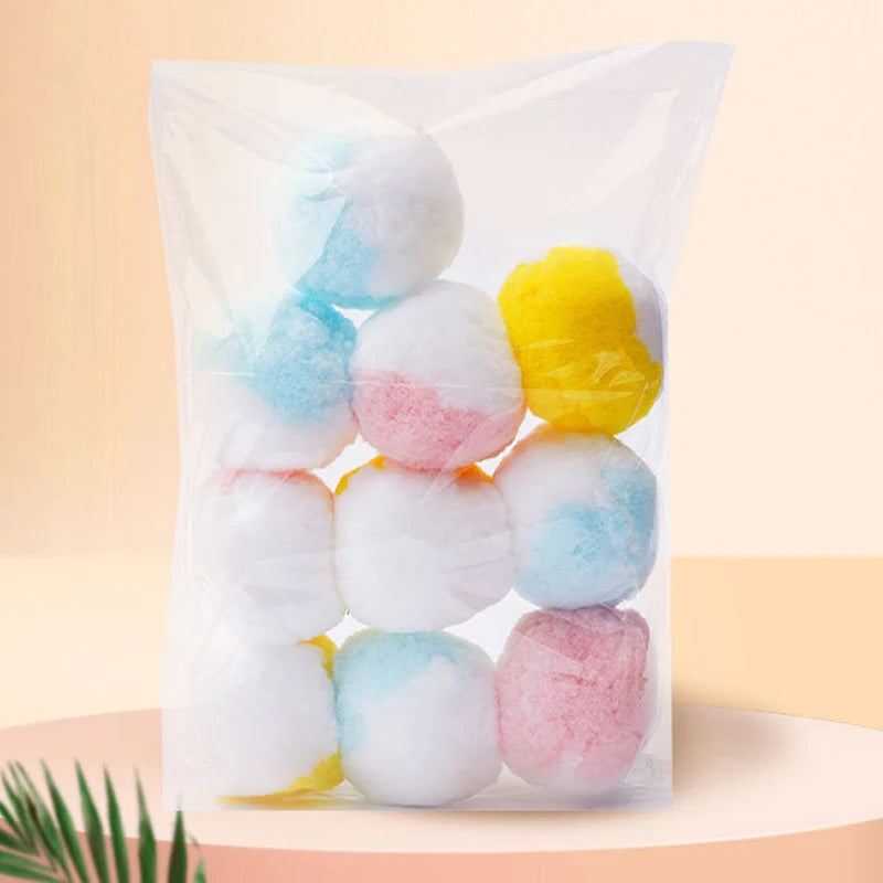 6cm/2.4inch Big Size Plush Balls Cat Toys, 10pcs Colorful Plush Cat Ball Toys, Interactive Cat Chew Chasing Ball Toys