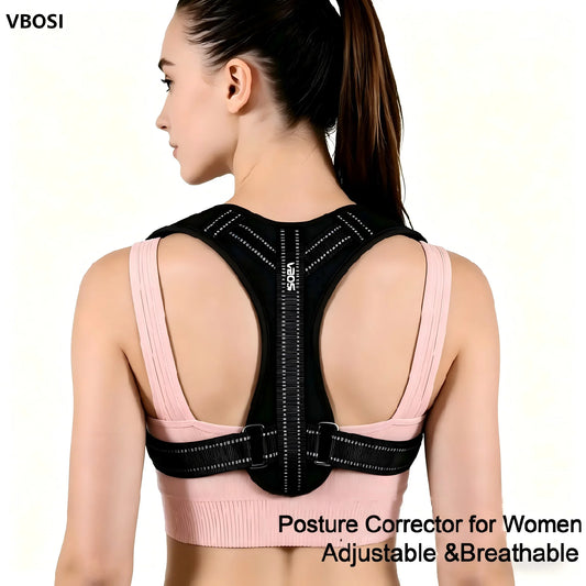 Unisex Breathable Back Posture Correction Belt Hunchback Prevention Sitting Posture Shaping Aid for Correct Body Alignment